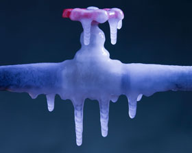 frozen water valve